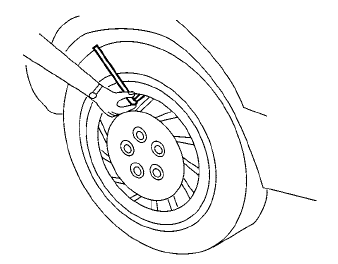 Nissan Murano. Checking tire pressure