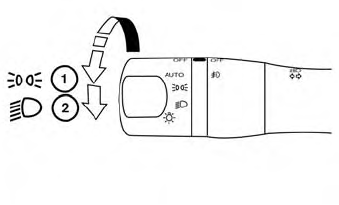 Nissan Murano. Headlight control switch