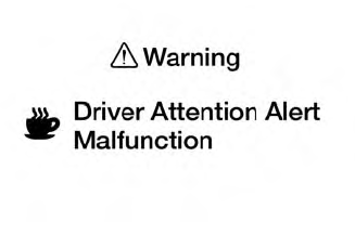 Nissan Murano. Intelligent Driver Alertness (I-DA) system limitations