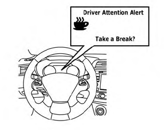 Nissan Murano. Intelligent Driver Alertness system operation
