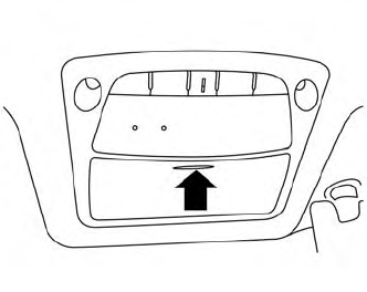 Nissan Murano. Overhead sunglasses storage