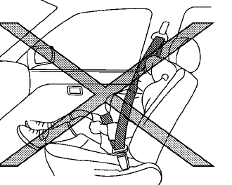 Nissan Murano. Precautions on seat belt usage
