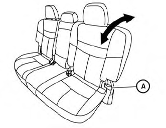 Nissan Murano. Rear bench seat adjustment