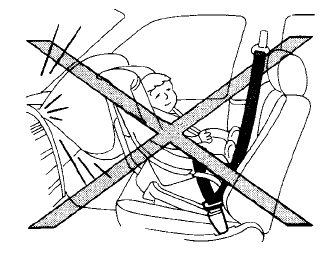 Nissan Murano. Rear-facing child restraint installation using the seat belts